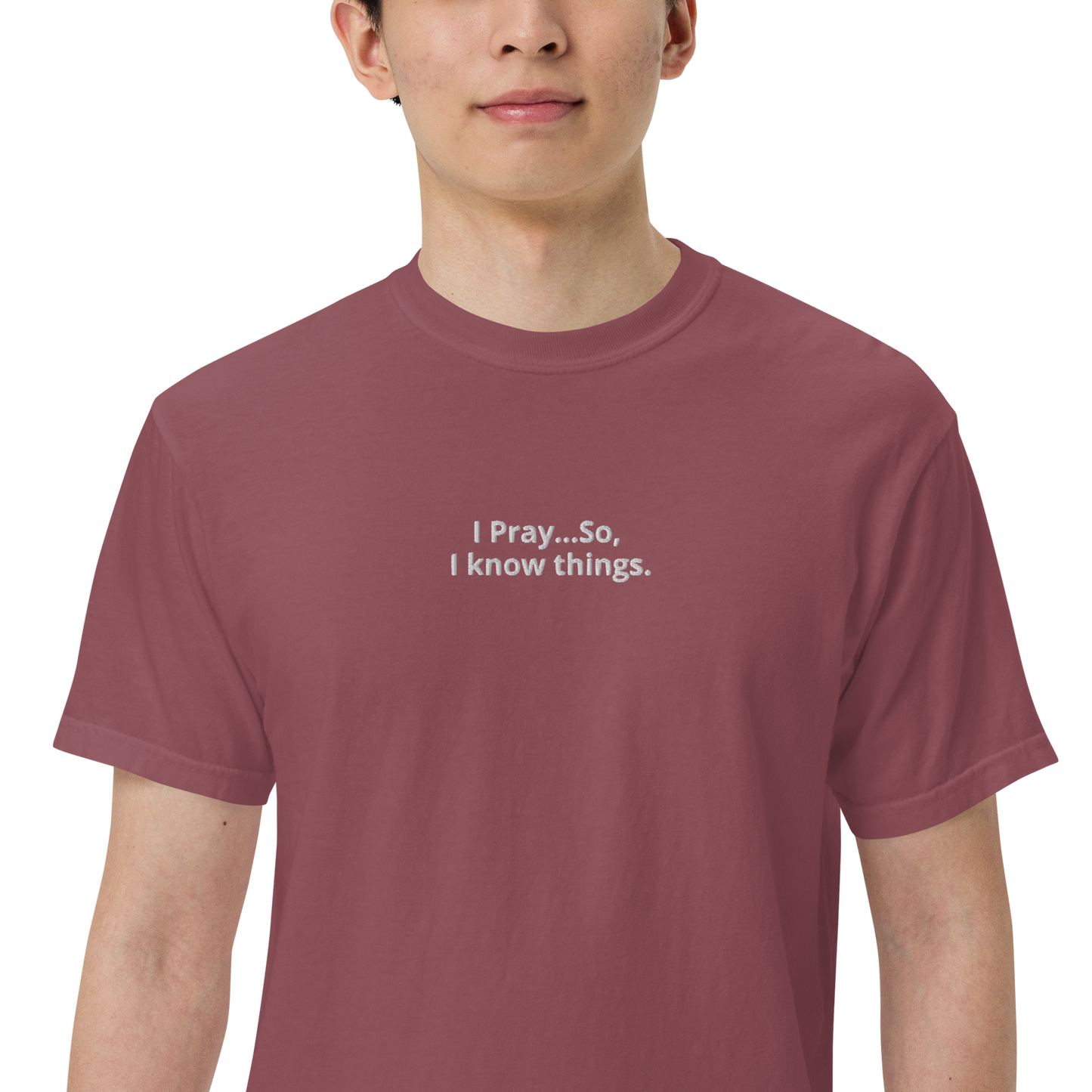 I Pray Embroidered Shirt