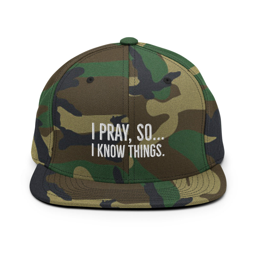 I Pray Snapback Hat